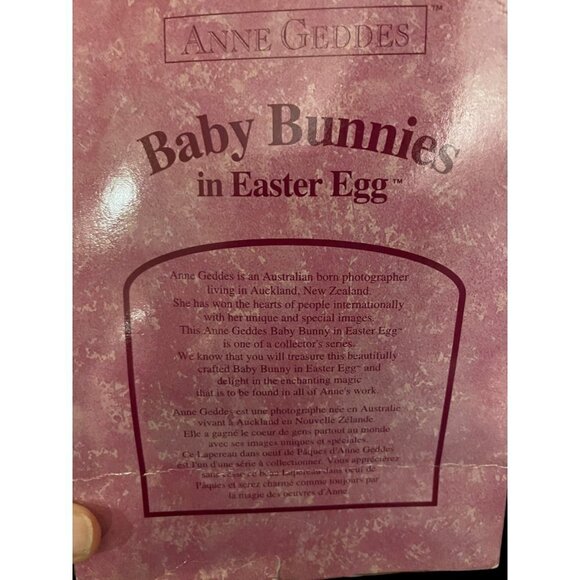 Vintage 2000 Anne Geddes Baby Bunnies in Easter Egg New in Box - Picture 9 of 9